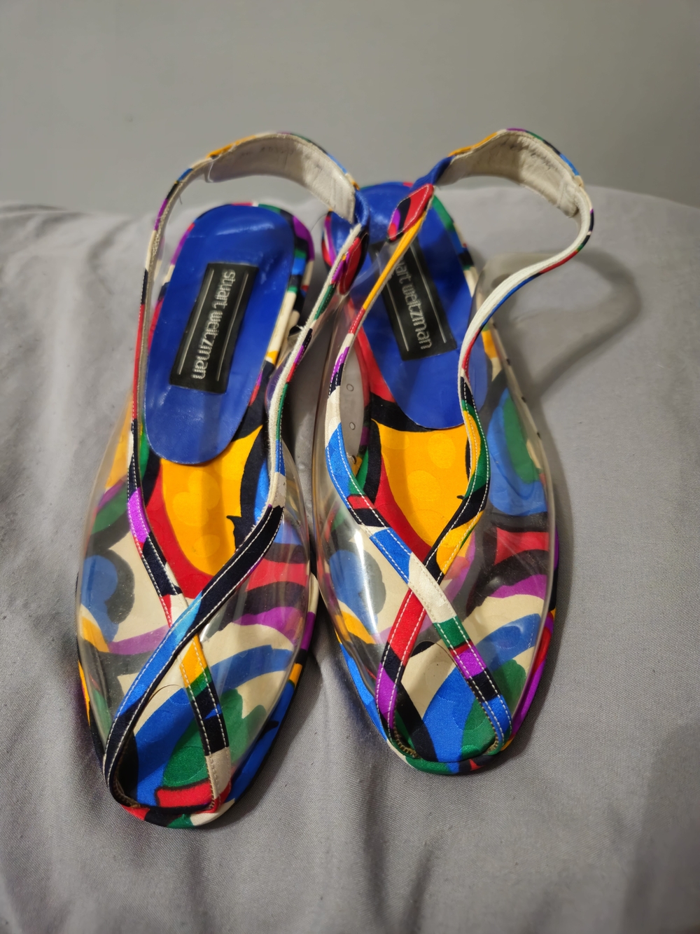 Stuart Weitzman Multicolor Slingback Flats - Vintage 80's Design